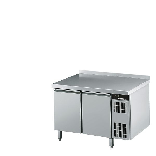 CHROMOnorm Tiefkühltisch GN 1/1, 2 Türen, mit Tischplatte hinten auf (H 800mm), Zentralkühlung, CTKZK7211601