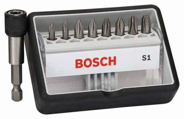 Bosch Schrauberbit-Set Robust Line S Extra-Hart, 8 + 1 teilig, 25 mm, PH, VE: 5 Stück, 2607002560