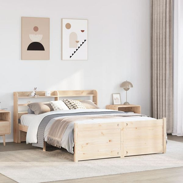 vidaXL Bettgestell mit Kopfteil ohne Matratze 150x200 cm, 3306764