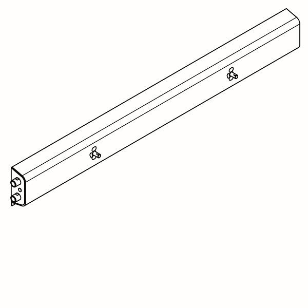 KWC Armatureneinheit, Edelstahl, Wandmontage, 2 Waschplätze, 1400 mm, Wasser links, 3600005282