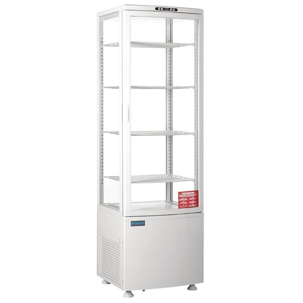 Polar C-Serie Energieeffizienter Kühlschrank mit gebogener Tür Weiß 235 Liter, CX575