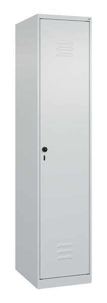 C+P Umkleidespind Classic PLUS mit Mitteltrennwand, 1850x400x500mm, 7035/7035, Drehriegel, 080000-12F S10003