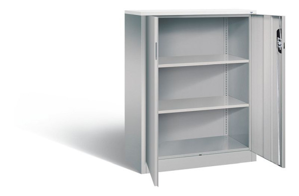 C+P Büroschrank Acurado, H1200xB930xT400mm, Farbe: Weißaluminium, Muldengriff, 3 OH, 9267-1200 S10309