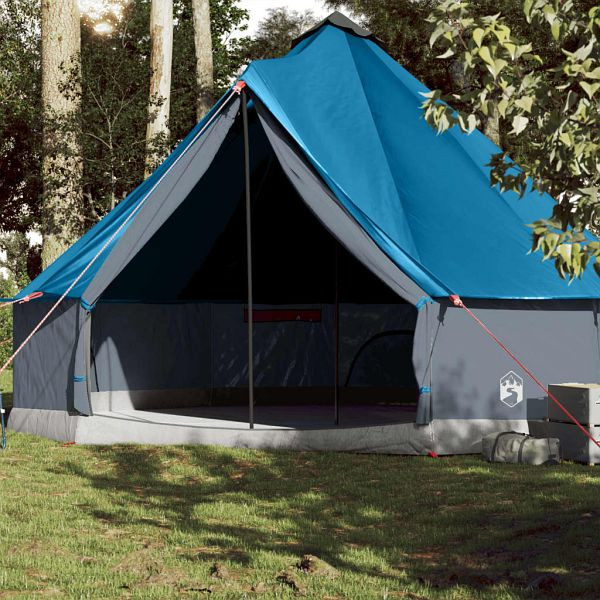 vidaXL Tipi-Familienzelt 10 Personen Blau Wasserdicht, 94595
