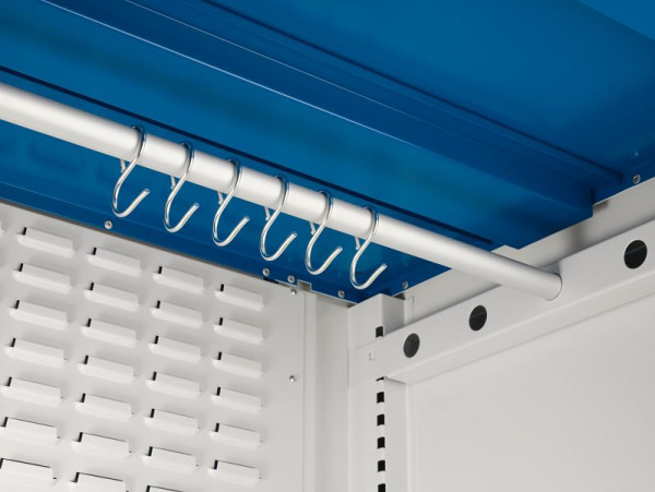 bott cubio Kleiderstange mit 6 Haken BxTxH: 1050 x 525 x 50 mm, RAL 7035, 41010045.16V