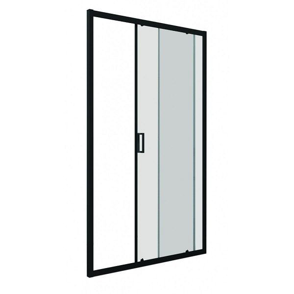 Sanotechnik Schiebetür schwarz mit Soft Close System, 100x195 cm, SC100B