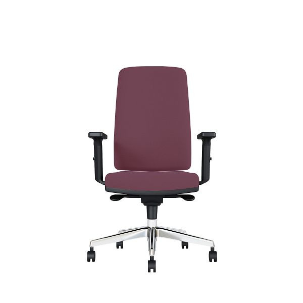 Bisley Bürodrehstuhl Stone, Mit 3D Armlehnen, Aluminiumfußkreuz, MR6234 burgundy, STONEADMR6234