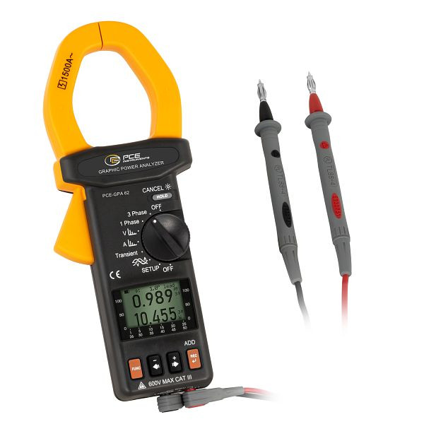 PCE Instruments Leistungsmesszange, Messbereich 10 bis 9999 W, PCE-GPA 62
