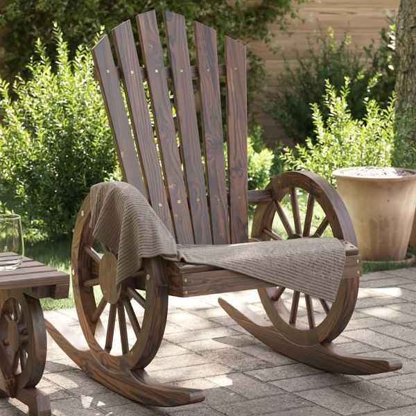 vidaXL Adirondack-Schaukelstühle 2 Stück Massivholz Tanne, 3207120