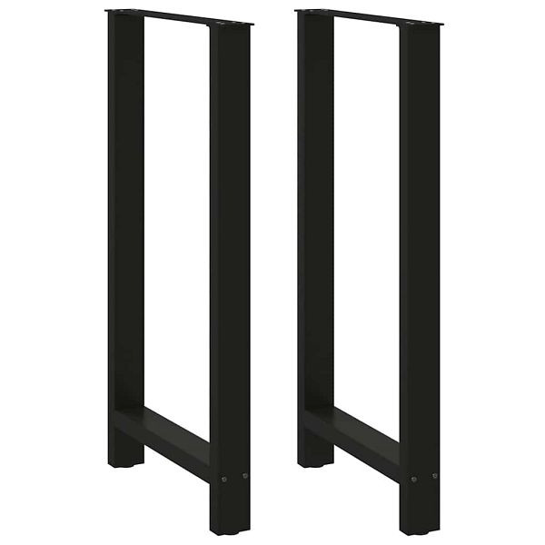 vidaXL Couchtischbeine Schwarz 2 Stk. 60x(110-111) cm Stahl, 4013356