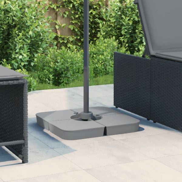 vidaXL 4-tlg. Kreuzfuß-Schirmständer-Set 100 kg PP, 847447