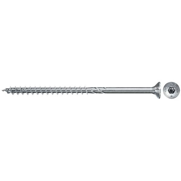 Fischer PowerFast II FPF II CTP 5,0 x 120 BC 200 Senkkopf mit Innenstern TX Teilgewinde galvanisch verzinkt, blau passiviert, VE: 200 Stück, 670369