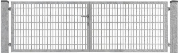 FA-Bausysteme Doppelflügeltor Verzinkt Breite 6000 mm Höhe 1800 mm, 47886