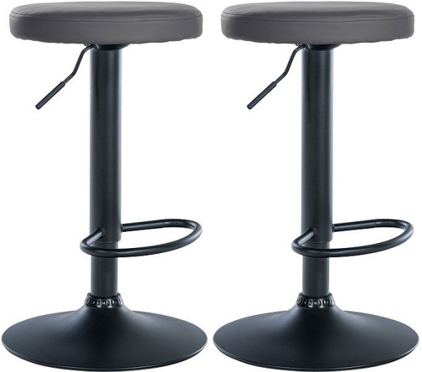CLP Barhocker Ponte Kunstleder schwarz, grau, VE: 2 Stück, 323494