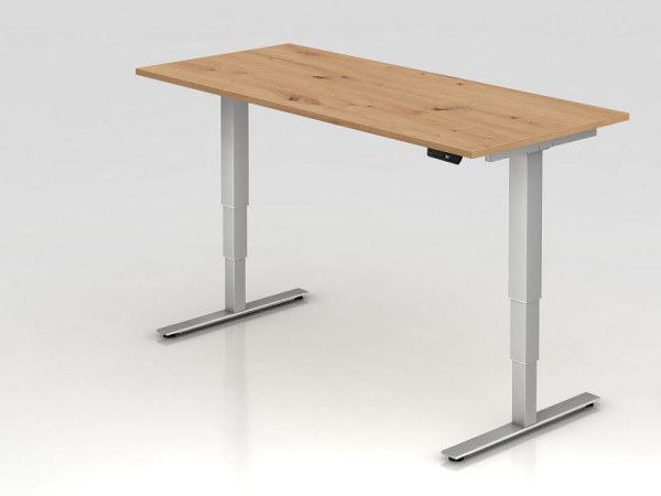 Hammerbacher Schreibtisch XDSM19, 180 x 80 cm, Platte: Asteiche, 25 mm dick, ABS Dickkante, Rechteckform, VXDSM19/R/S