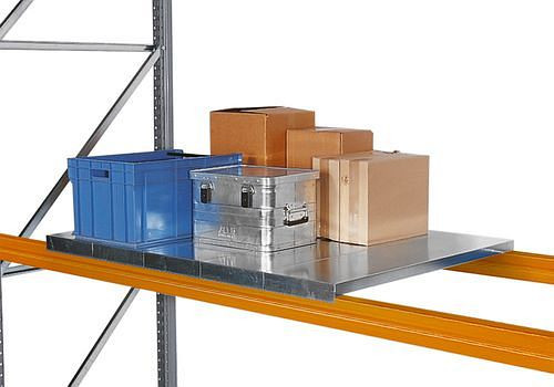 META Fachboden, verzinkt, als zusätzliche Lagerebene für Palettenregale, Fachmaße 2700 x 1100 mm, 199675