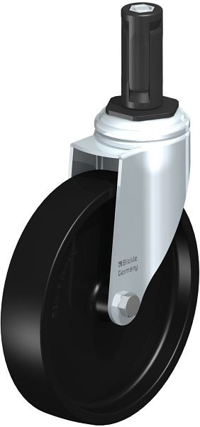 Blickle LKRA-POA 150G-11-ER13 Apparate-Lenkrolle mit Expander, Polyamid, Schwarz, 849081