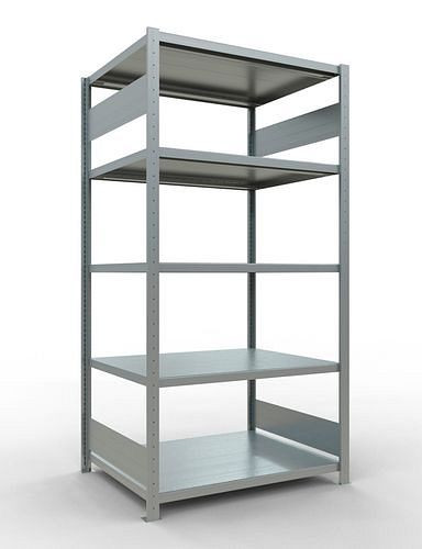 Schulte Fachbodenregal, Grundfeld, 5 Lagerebenen, Fachlast 250 kg, 1060 x 836 x 2000 mm, 278823
