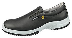 ABEBA ESD-Berufsschuhe uni6 Slipper schwarz ESD, O2, Ristbereich mit Gummizug, Mikrofaser, 36741-43
