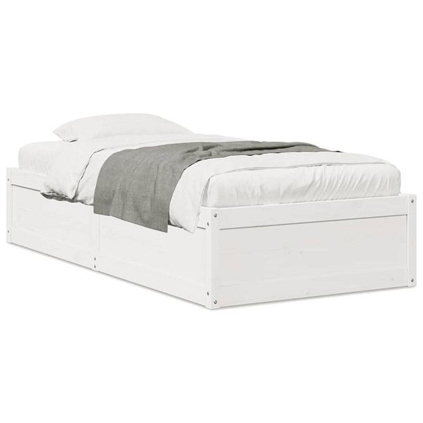 vidaXL Massivholzbett Weiß 90x190 cm Kiefer, 846844, 8721102647826
