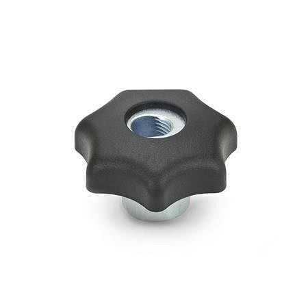 Ganter Schnellspann-Sterngriffe, Kunststoff (GN 6336.3-50-M10), VE: 25 Stück, 6336.3-50-M10