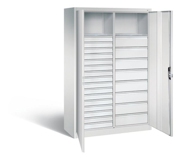 C+P Werkzeugschrank Acurado, H1950xB1200xT500mm, Farbe: Lichtgrau, Muldengriff, 8931-303 S10042