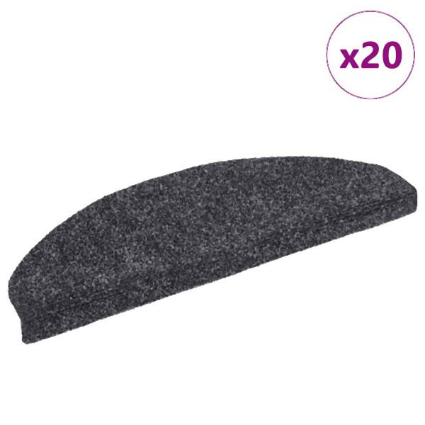 vidaXL Stufenmatten Selbstklebend 20 Stück Dunkelgrau 65x21x4 cm, 3365644