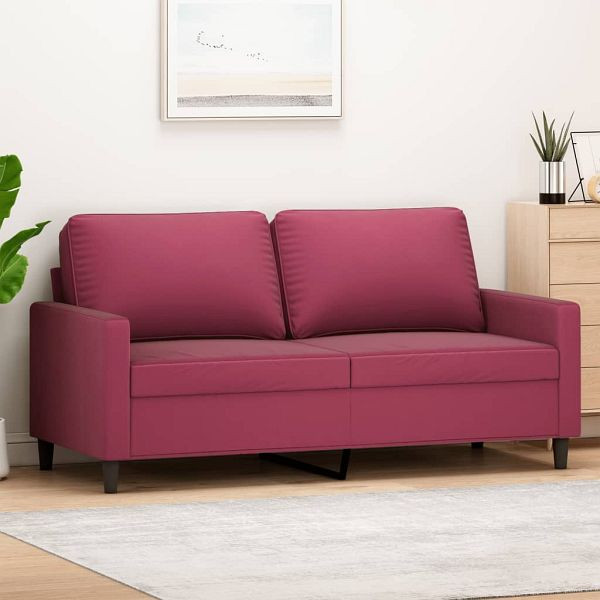 vidaXL 2-Sitzer-Sofa Weinrot 140 cm Samt, 359203, 8721012139299