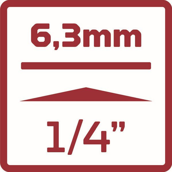 GEDORE red Steckschlüssel Einsatz 1/4" 6-kant, lang SW 4.5mm Länge 50mm, 3300078