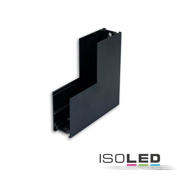 ISOLED Track48 Eckschiene 90° vertikal für Aufbauschiene, schwarz, nicht stromführend, 116059