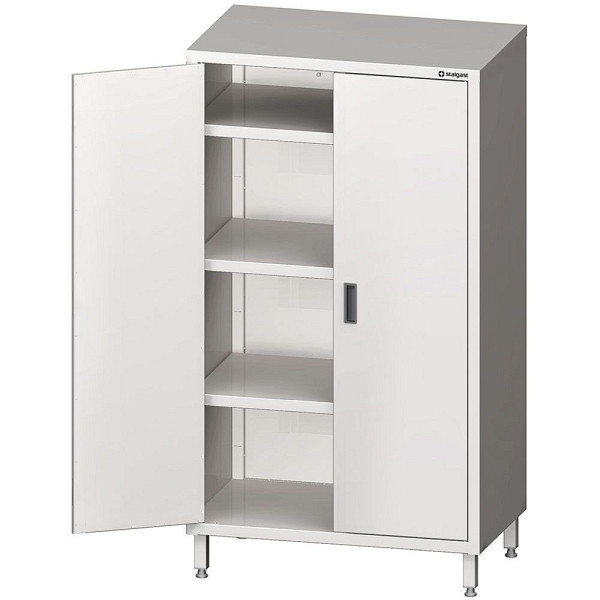 Stalgast Hochschrank mit Flügeltüren, 3 höhenverstellbare Einlegeböden, 1000x600x1800 mm (BxTxH), VHK10661