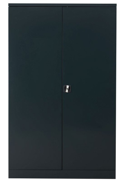 Gürkan Flügeltürenschrank, 42 x 120 x 195 cm, Anthrazit, Fachboden Stück 4, FLC.192/N, 111153
