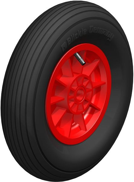 Blickle PK 400/25-75R-ROT Rad, Luftreifen, Schwarz, 611806