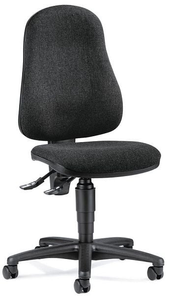 Deskin Bürodrehstuhl BASE ART 60 ohne Armlehnen, Fußkreuz Polyamid schwarz, Bezug Stoff Basic M, Farbe schwarz, 215040
