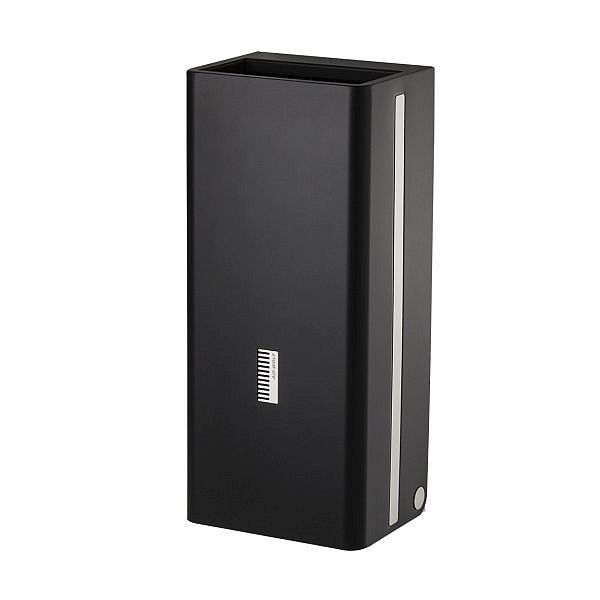 Air Wolf Abfallbehälter mit 30 Liter Volumen, Serie Lobo II, H x B x T: 600 x 265 x 204 mm, Edelstahl mattschwarz, 40-720