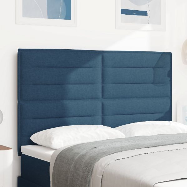 vidaXL LED Kopfteil Linien Design Blau 72 cm Stoff, 3338292
