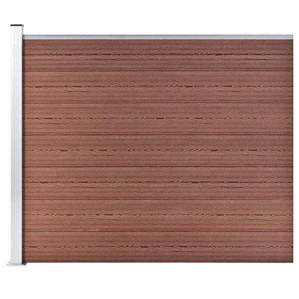 vidaXL Zaunelement WPC 175x146 cm Braun, 148981