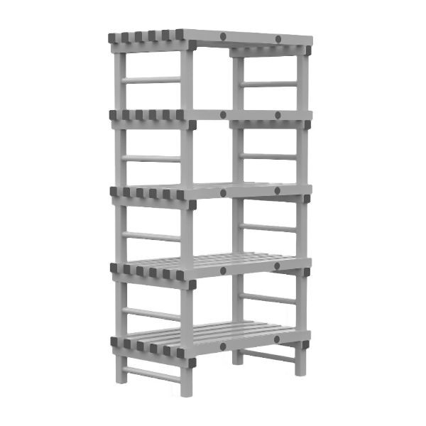 REA Grey Euro-Regal 1000(L)x600(T)x1850(H)mm mit 5 Ständern, 308.290