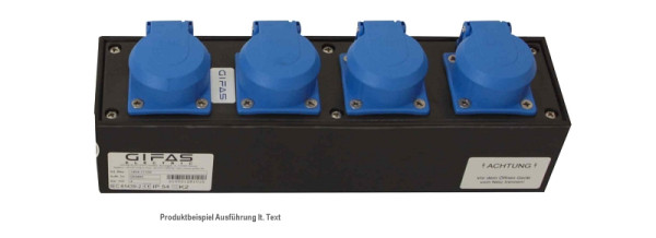 GIFAS Vollgummi-Kleinverteiler Typ 1400, 3x CEE 16/230, PG seitlich, 278634