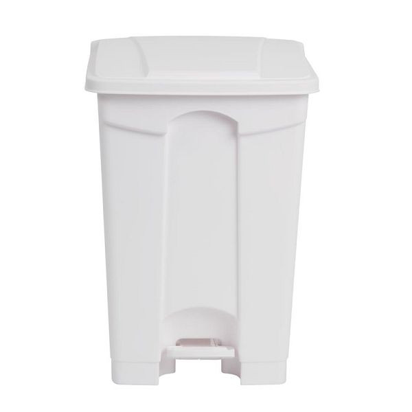 Jantex Küchenpedaleimer weiß 45L, Polypropylen, freihändige Bedienung, DC709