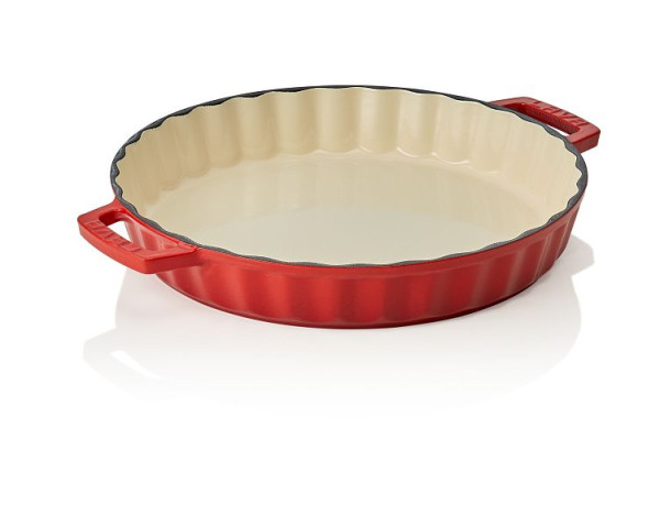 WAS Bräter Durchmesser oben 30,5 cm, Höhe 5 cm, rot, 364600030