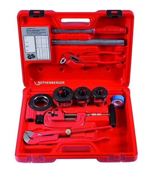 Rothenberger SANIKIT mit Eckrohrzange SUPER S 1", 10-teilig, 70600