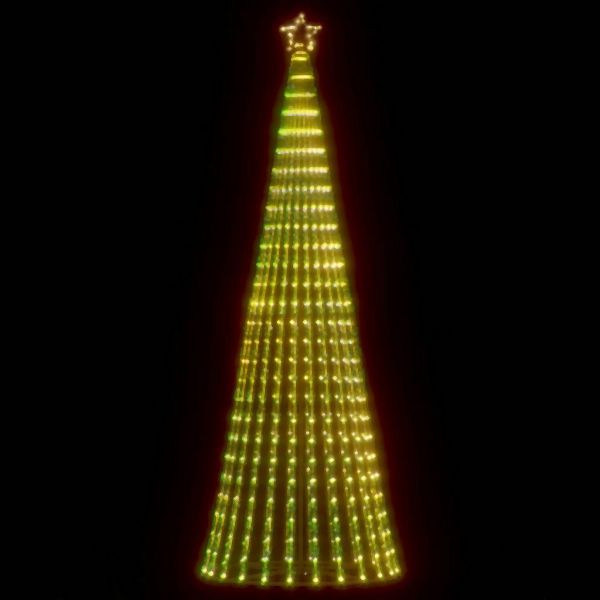 vidaXL Weihnachtsbaum Kegelform 475 LEDs Warmweiß 247 cm, 4016396