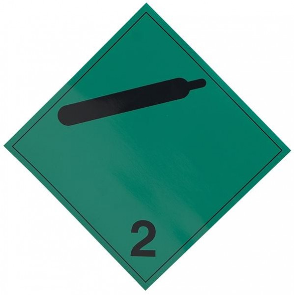 SIGNUM Gefahrzettel Klasse 2.2, Magnetfolie, 250 x 250 mm, Z 9922/2.2250