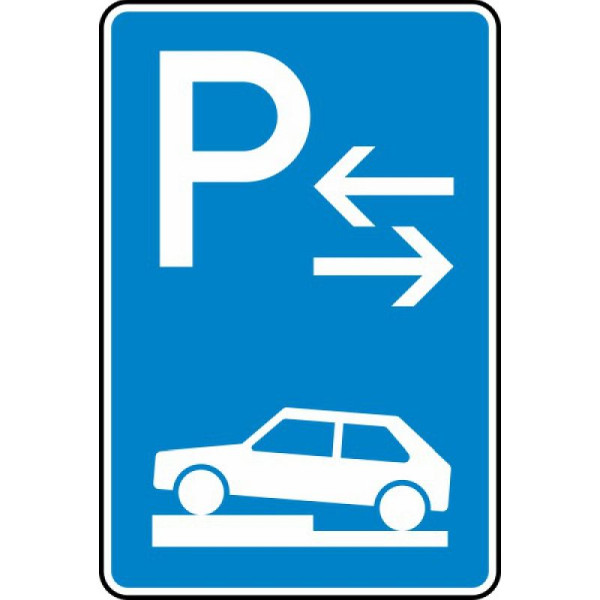Stein HGS Parken auf Gehwegen halb quer zur Fahrtrichtung links (Mitte) Nr. 315-73, 420 x 630 mm, RA1, Alform, 315-73-112