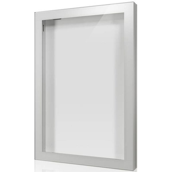 Stein HGS Schaukasten -Infomedia CL- mit Sicherheitsschloss, weiß, silber eloxiert, 170mm/150mm, Passepartout in RAL-Farbe nach Wahl lackiert, Maße (B x H): 1000 x 1440 mm, 21145-01022