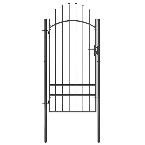 vidaXL Gartentor Stahl 1x2,5 m Schwarz, 146321, 8719883865195
