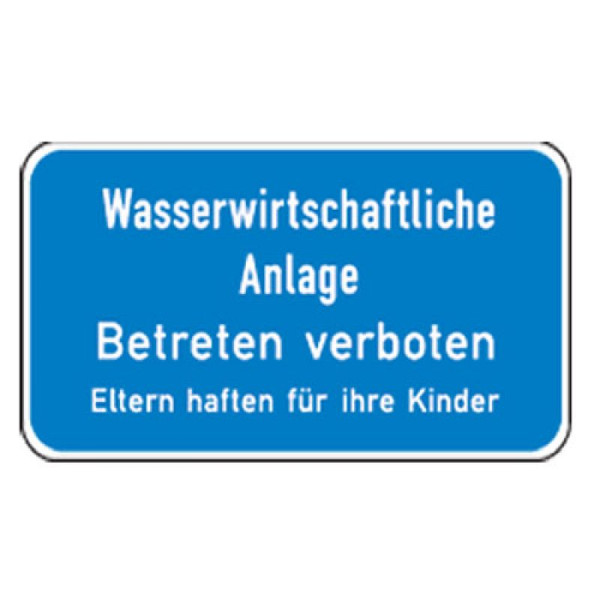 Stein HGS Natur- und Umweltschutzschild 'Wasserwirtschaftliche Anlage', 330 x 600 mm, reflektierend (RA1), uw140007129
