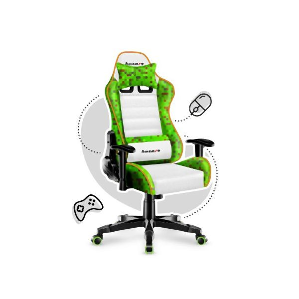 Huzaro Ranger 6.0 Pixel Weiß Drehstuhl, Neigung Plus, HZ-RANGER 6.0 PIXEL WHITE, 5903796019599