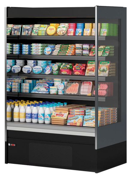 NordCap Wandkühlregal GEM 1250 ECO M2, für Take-Away Kühlprodukte und Getränkekühlung, steckerfertig, Umluftkühlung, 4541511250